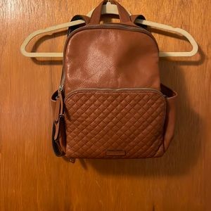 Vera Bradley Small Backpack Genuine Leather Brown